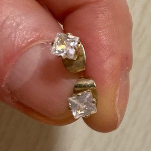 cubic zirconia stud earrings